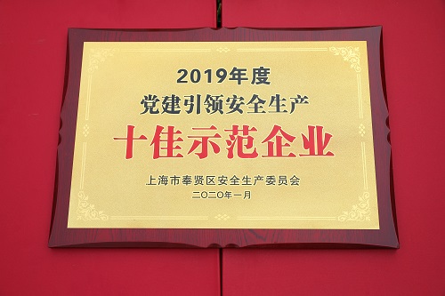 2019年度党建引领安全生产十佳示范企业